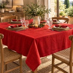 Nappe lin rouge 170/170
