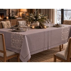 Nappe lin brodée 180/280...