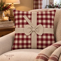 Housse vichy 40/40 coton lin
