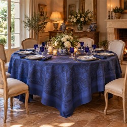 NAPPE RONDE POCELAINE BLEU...